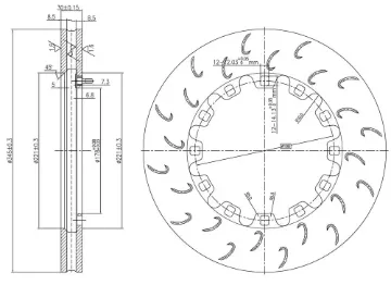 Picture of Fully floating disk rotors 345 x 30mm